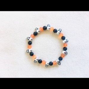 NEW! Beaded Skull Stretch Bracelet